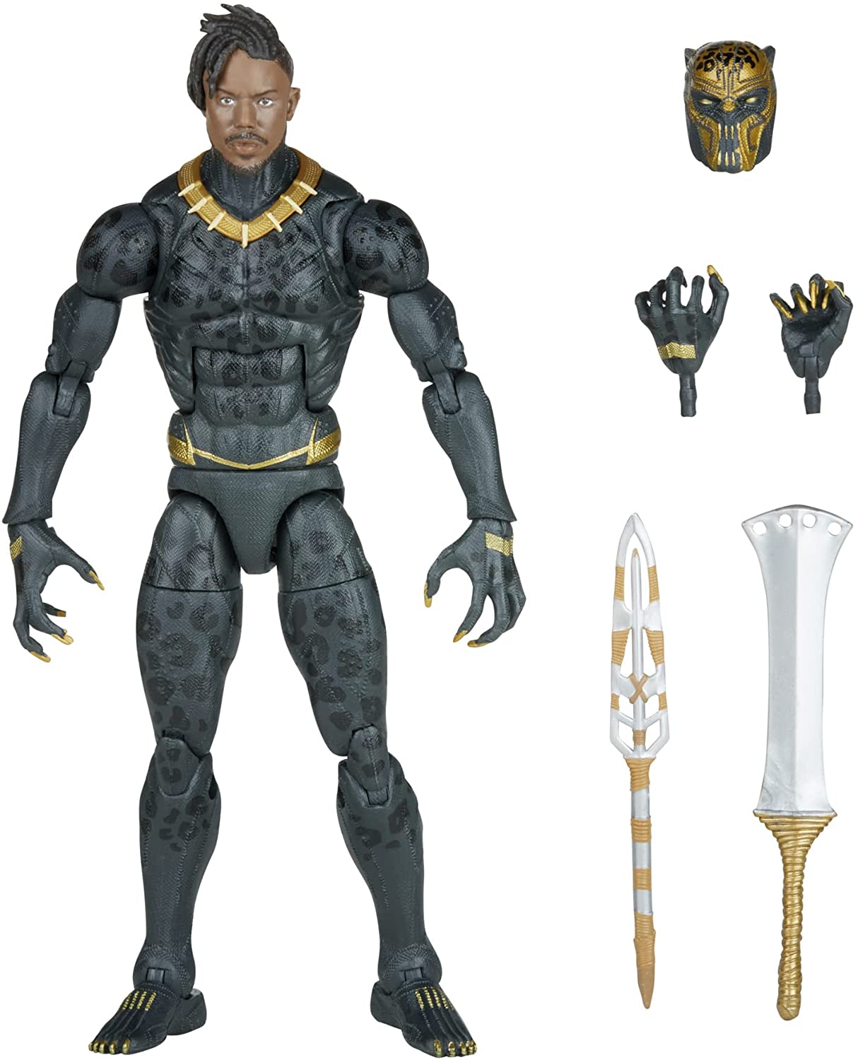 Black Panther Killmonger Figura De Acción Legacy Marvel Legends Hasbro 16 Cm