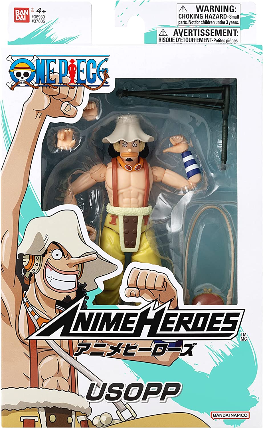 Usopp Figura Acción One Piece Anime Heroes Bandai 16 Cm