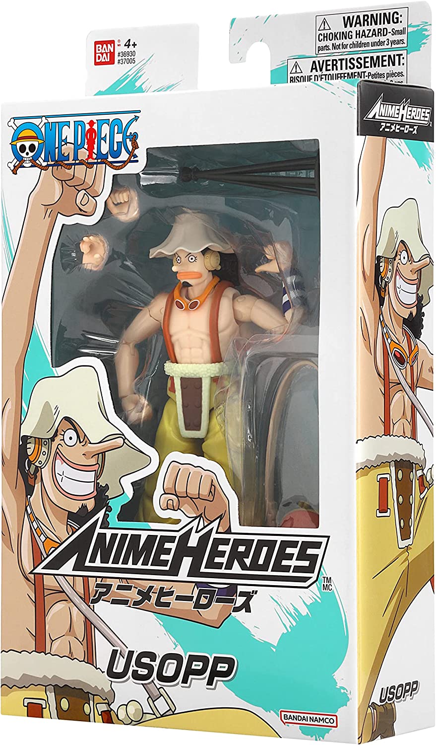 Usopp Figura Acción One Piece Anime Heroes Bandai 16 Cm
