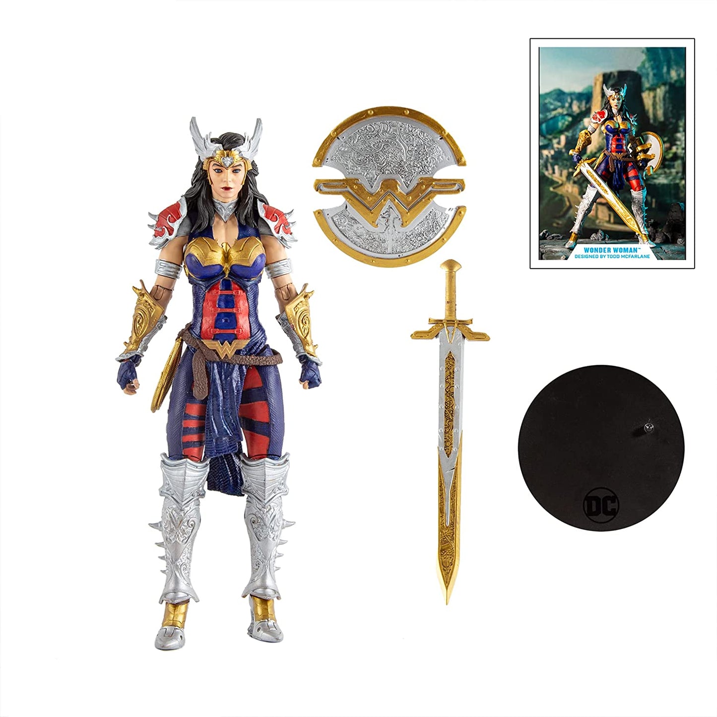Wonder Woman Designed by Todd Mcfarlane Figura de Accion Dc Liga De La Justicia Mcfarlane Toys 18 Cm