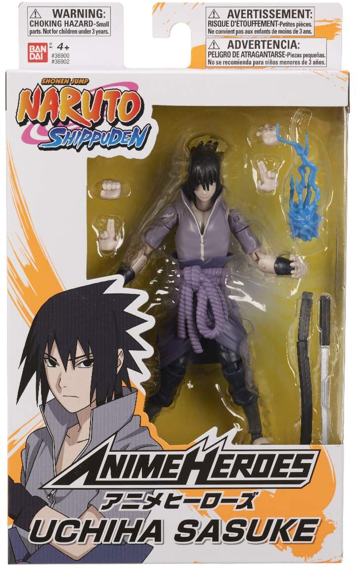 Uchiha Sasuke Figura de acción Anime Heroes Bandai 16 Cm