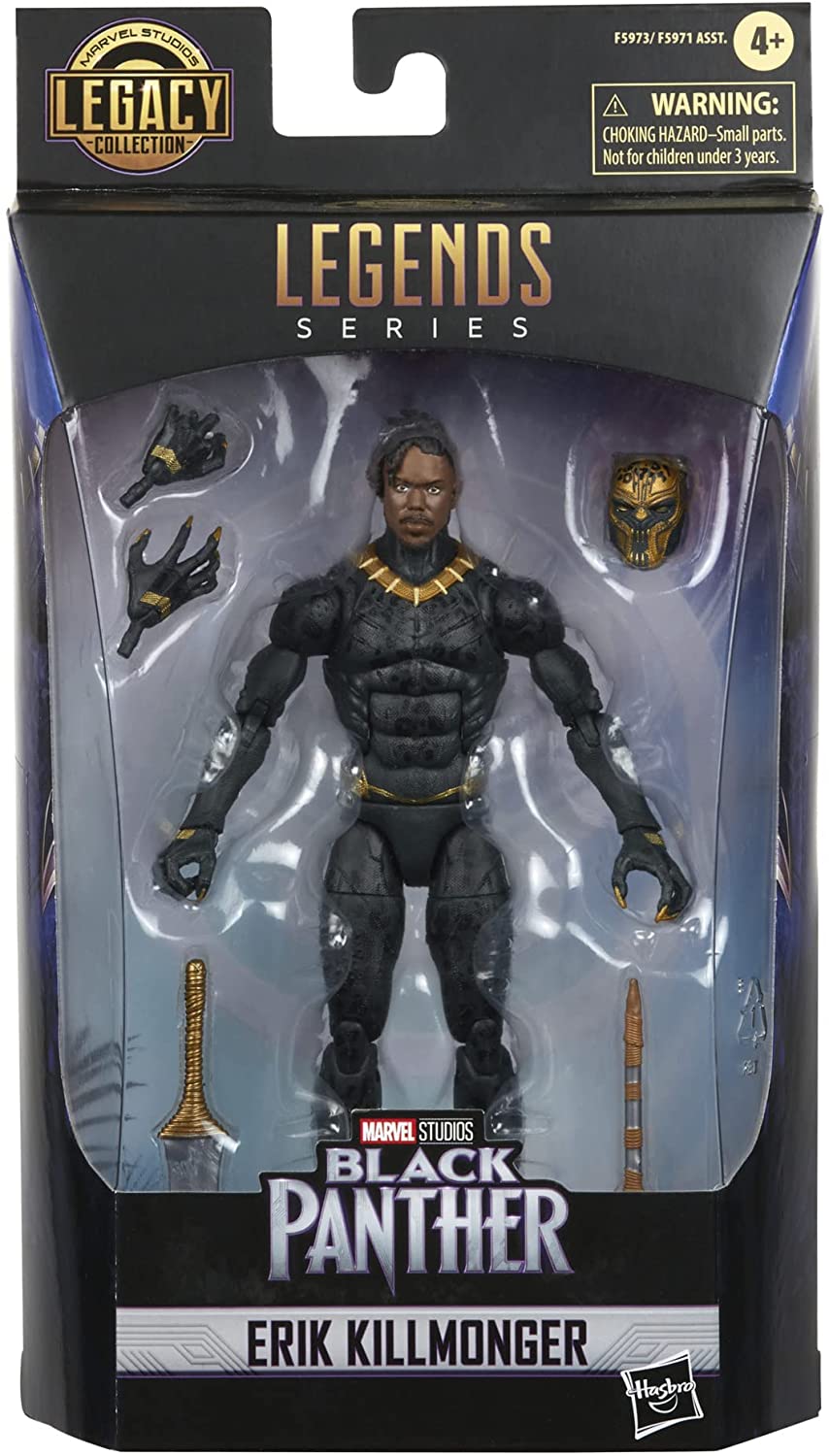Black Panther Killmonger Figura De Acción Legacy Marvel Legends Hasbro 16 Cm