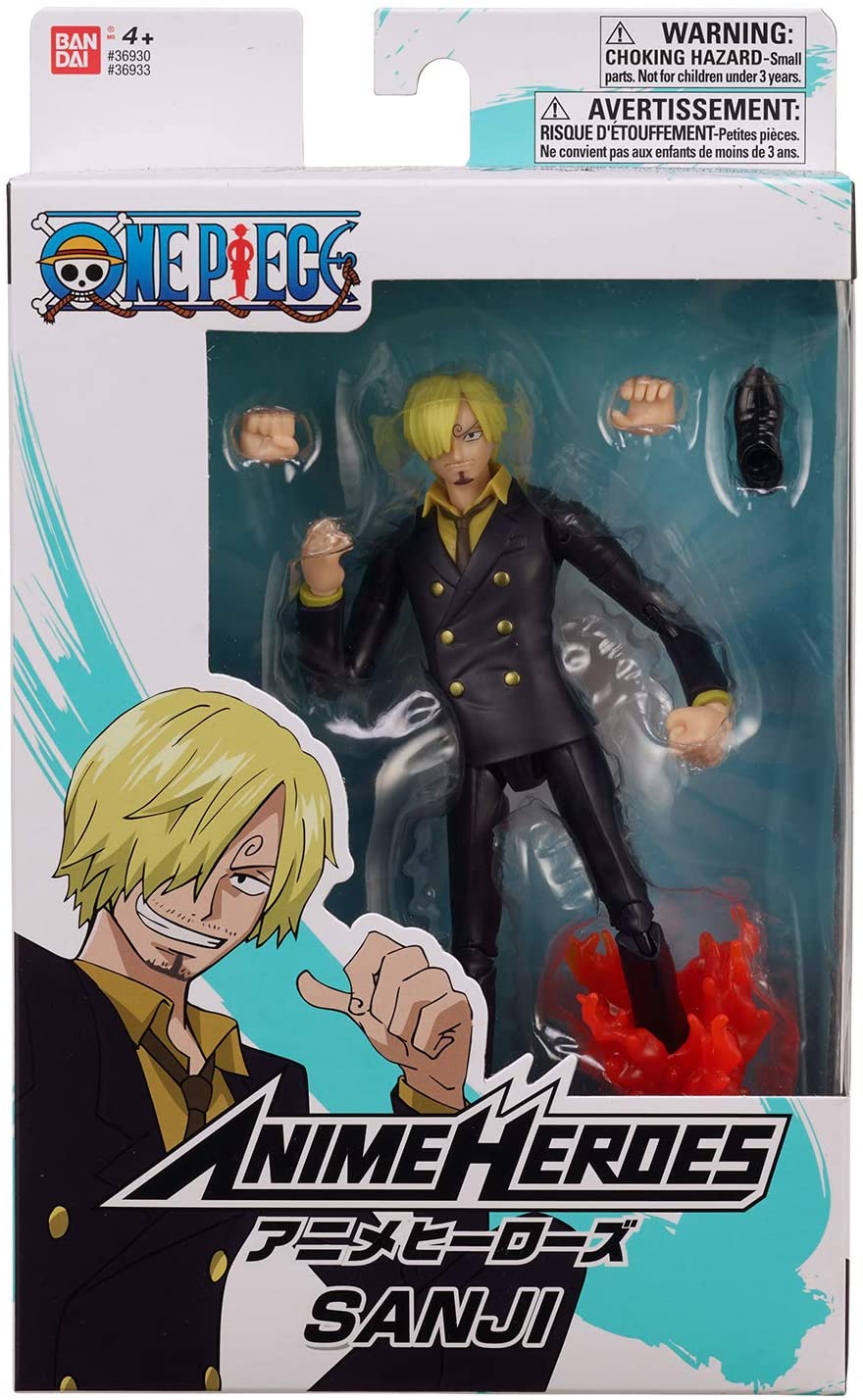 Sanji Figura De Acción One Piece Anime Heroes Bandai 16 Cm
