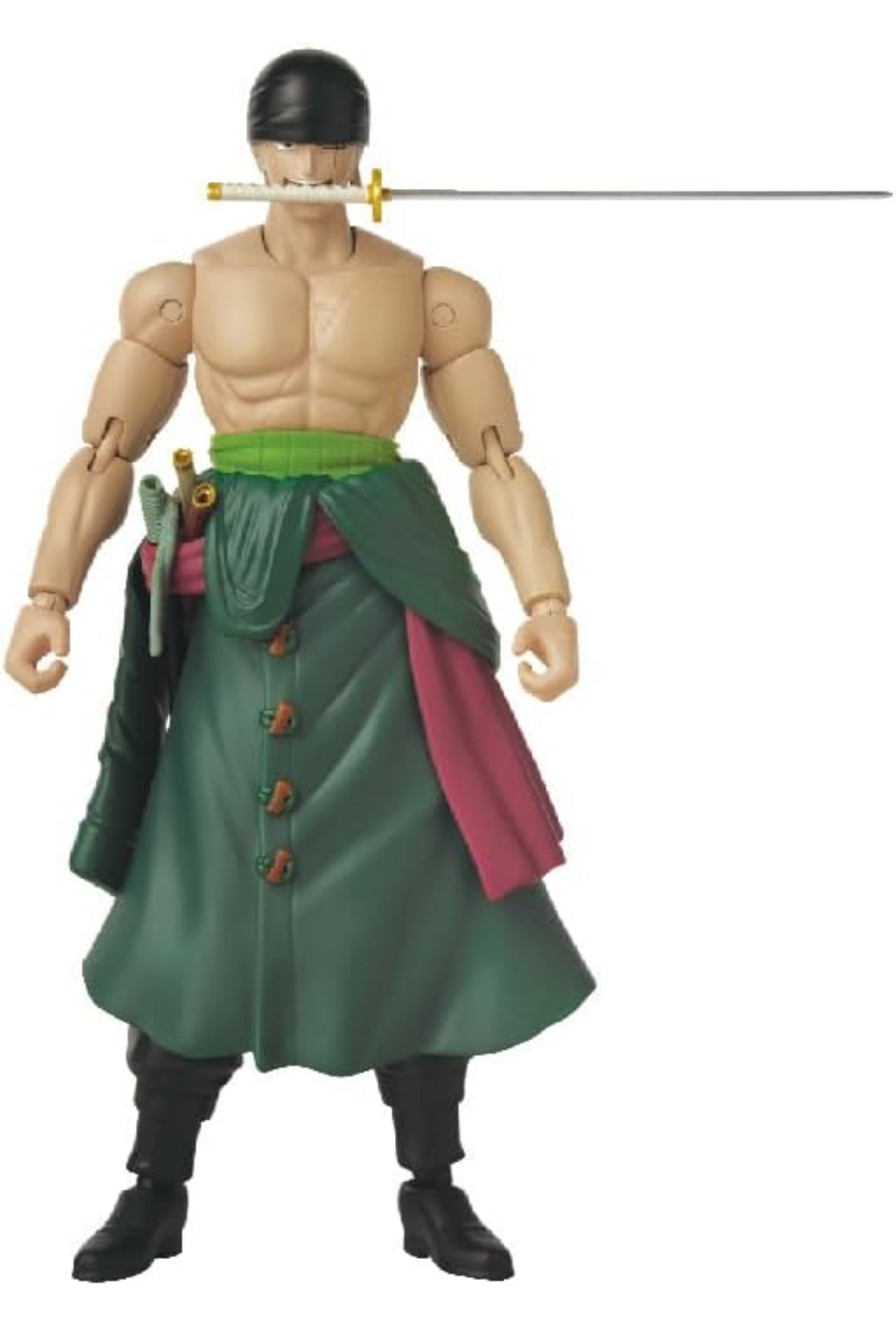 Zoro Roronoa Three Sword Style Figura De Acción One Piece Anime Heroes Bandai 16 Cm