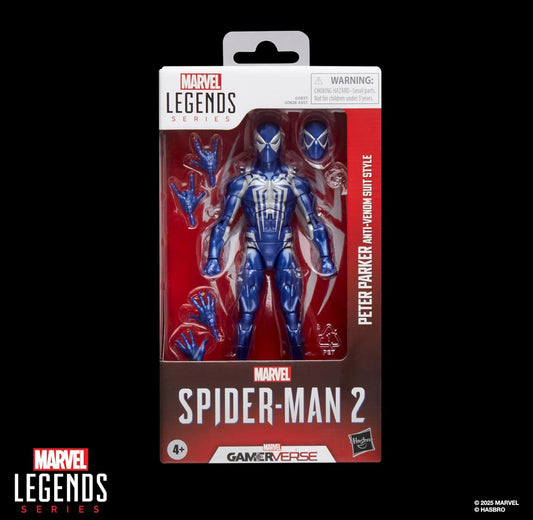Peter Parker Anti Venom Suit Figura De Acción Spiderman 2 Gamerverse Ps5 Marvel Legends 16cm