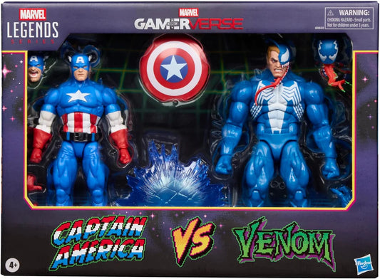 Capitan America Vs Venom 2 Pack Figuras Gamerverse Marvel Legends 16cm