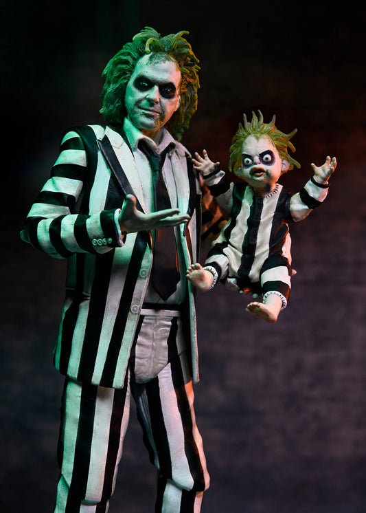 Beetlejuice Striped Suit Figura De Acción Beetlejuice Neca Ultimate 18 Cm