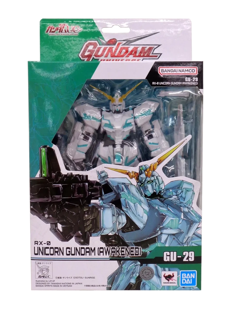 Unicorn Gundam Awakened Figura de Accion GU 29 Gundam Universe Bandai 16cm