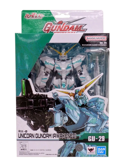 Unicorn Gundam Awakened Figura de Accion GU 29 Gundam Universe Bandai 16cm