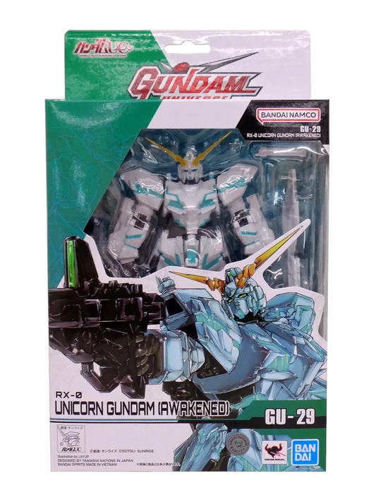 Unicorn Gundam Awakened Figura de Accion GU 29 Gundam Universe Bandai 16cm