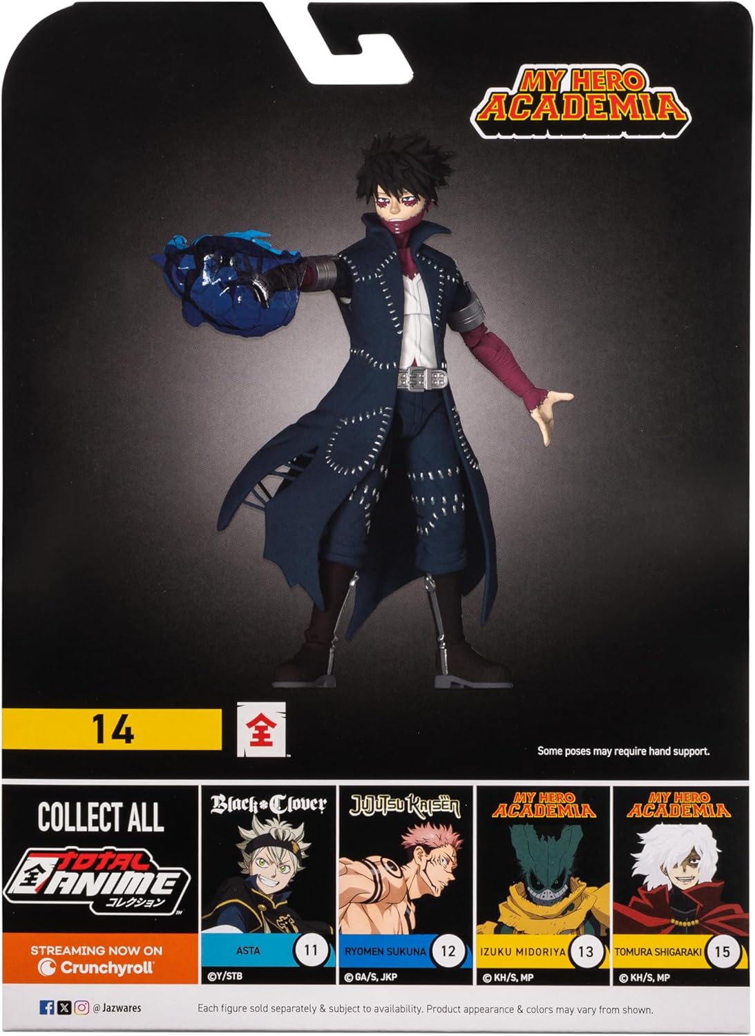 Dabi Figura de Acción My Hero Academia Total Anime Jazwares 15cm