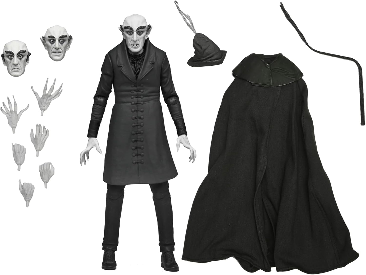 Nosferatu Conde Orlok Black & White Figura De Acción Universal Monsters Neca Ultimate Toys 18 Cm