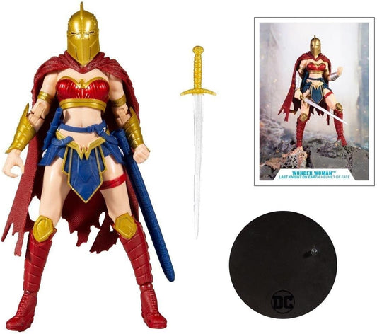 Wonder Woman With Helmet Of Fate Figura de Acción Batman Last Knight On Earth Dc Multiverse Mcfarlane Toys 18 Cm