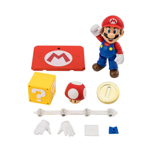 Mario Figura de Accion Super Mario Sh Figuarts Bandai 10 Cm