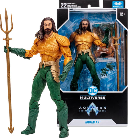 Aquaman Hero Suit Gold & Green Figura De Acción Aquaman The Lost Kingdom Dc Mcfarlane Toys 18 Cm