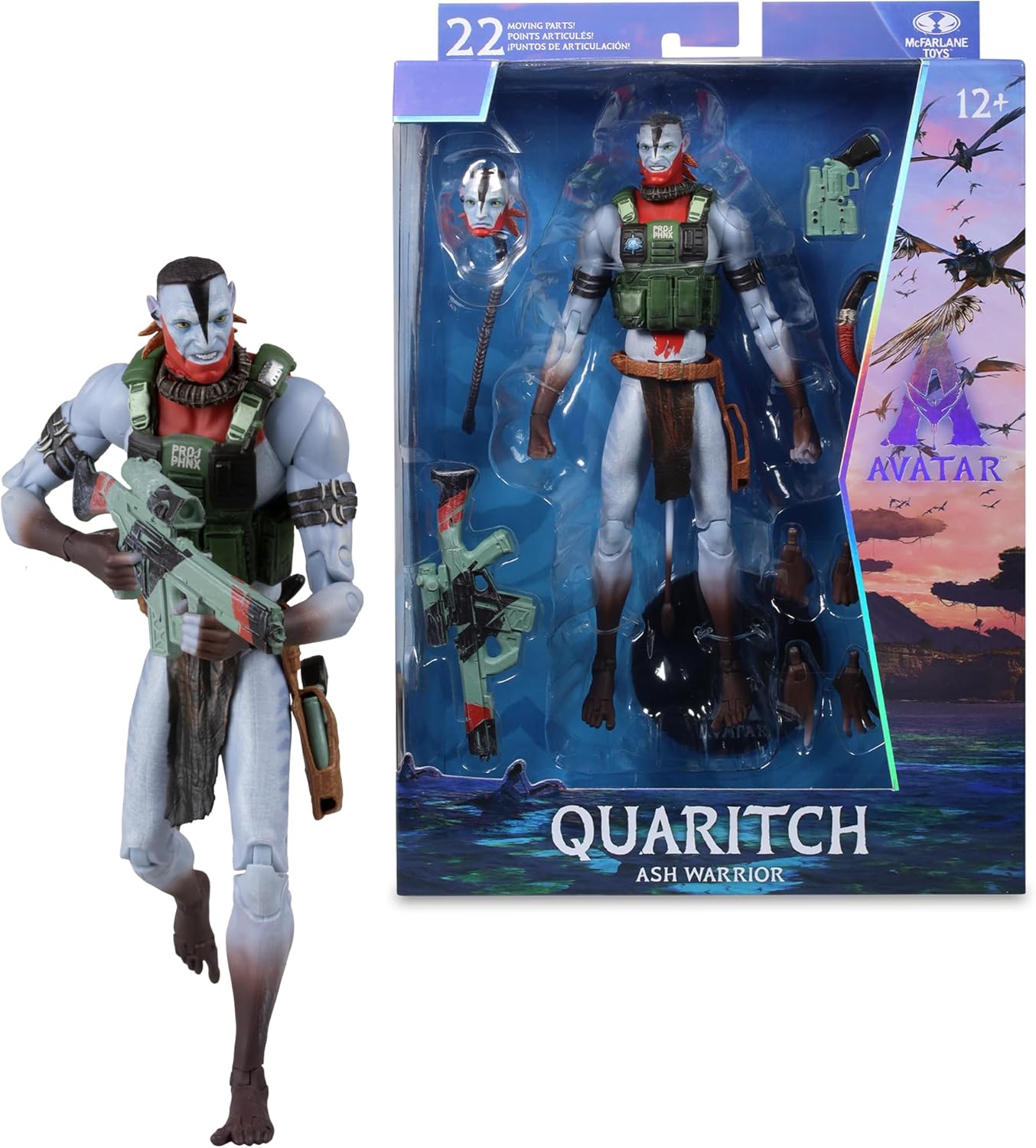 Quaritch Ash Warrior Figura de Acción Avatar Fire & Ash McFarlane Toys 18 Cm