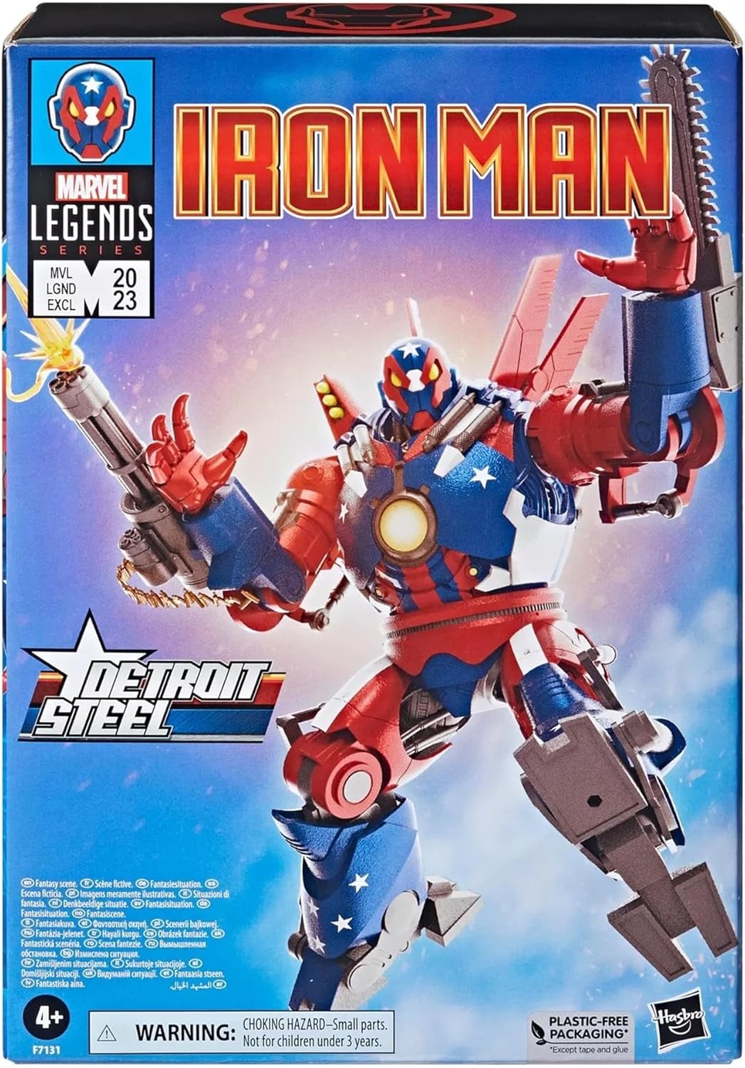 Detroit Steel Iron Man Figura De Acción Iron Man Marvel Legends Hasbro 18 Cm