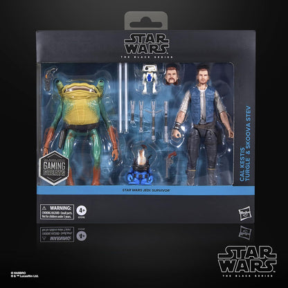 Cal Kestis Turgle & Skoova Stev Pack Figuras de Acción Star Wars Jedi Survivor Black Series 16 Cm