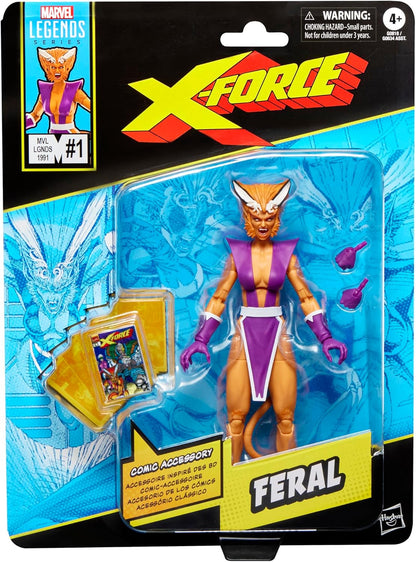 Feral Figura De Acción X Force X Men Marvel Studios Marvel Legends Hasbro 16 Cm