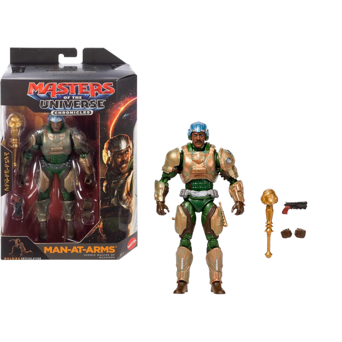 Man At Arms Figura De Accion Masters Of The Universe Chronicles Mattel 16 Cm