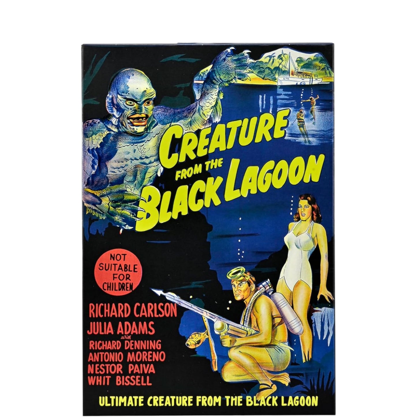 Creature From The Black Lagoon Black & White Figura De Acción Universal Monsters Neca Ultimate Toys 19 Cm