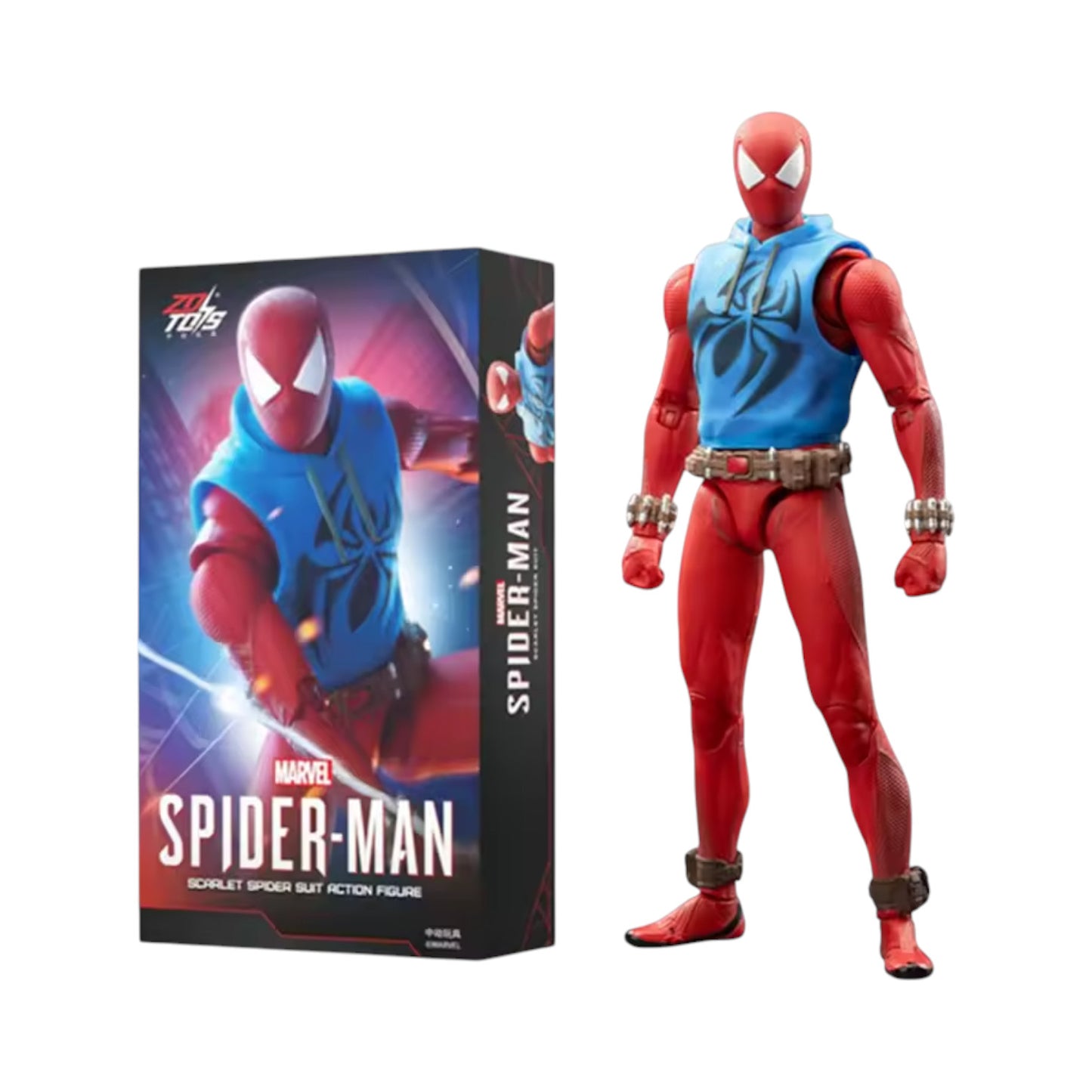 Scarlet Spider Spiderman Figura de Acción Spiderman Avengers Deluxe ZD Toys 18 cm