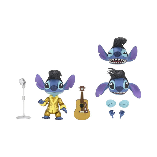 Elvis Gold Suit Stitch Figura De Acción Lilo & Stitch DIsney Neca Toys 11 Cm