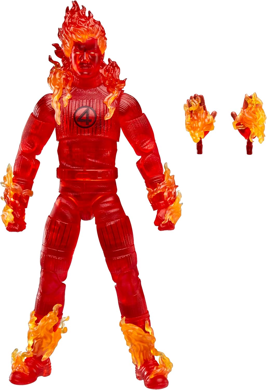 Human Torch Figura De Acción Fantastic 4 First Steps Marvel Legends Hasbro 16 Cm