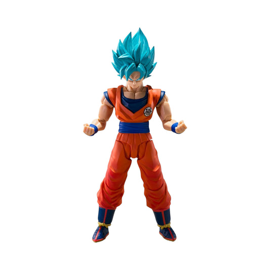 Goku Super Saiyan God Blue Power Trascending Limits Super Saiyan Figura De Acción Dragon Ball Super SH Figuarts Bandai 15 Cm