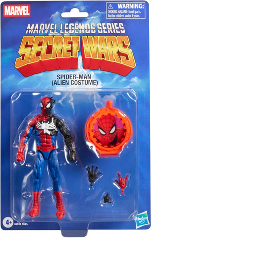 Spiderman Alien Costume Figura De Accion Secret Wars Marvel Legends 16 Cm