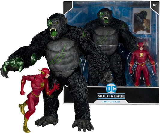 Titano Vs The Flash Pack Figura De Acción Dc Mcfarlane Toys 30 Cm y 18 Cm