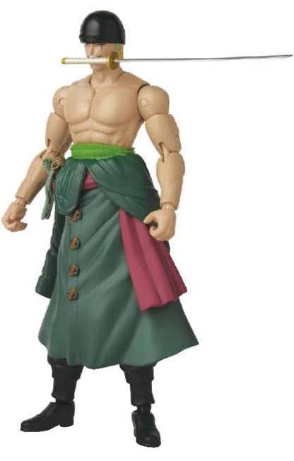 Zoro Roronoa Three Sword Style Figura De Acción One Piece Anime Heroes Bandai 16 Cm