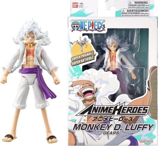 Monkey D Luffy Gear 5 Figura Acción One Piece Anime Heroes Bandai 16 Cm