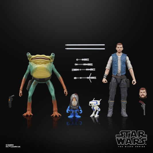 Cal Kestis Turgle & Skoova Stev Pack Figuras de Acción Star Wars Jedi Survivor Black Series 16 Cm