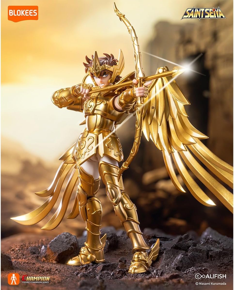 Sagittarius Aiolos Figura de Accion Saint Seiya Blokees Champion Class 15 Cm