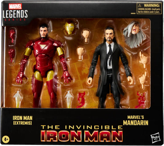 Iron Man Extremis Vs Mandarin Pack Figura De Acción Invincible Iron Man Marvel Legends 16 Cm