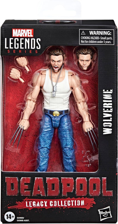 Logan Wolverine Figura de Acción Deadpool Legacy UCM Marvel Legends Hasbro 16 Cm
