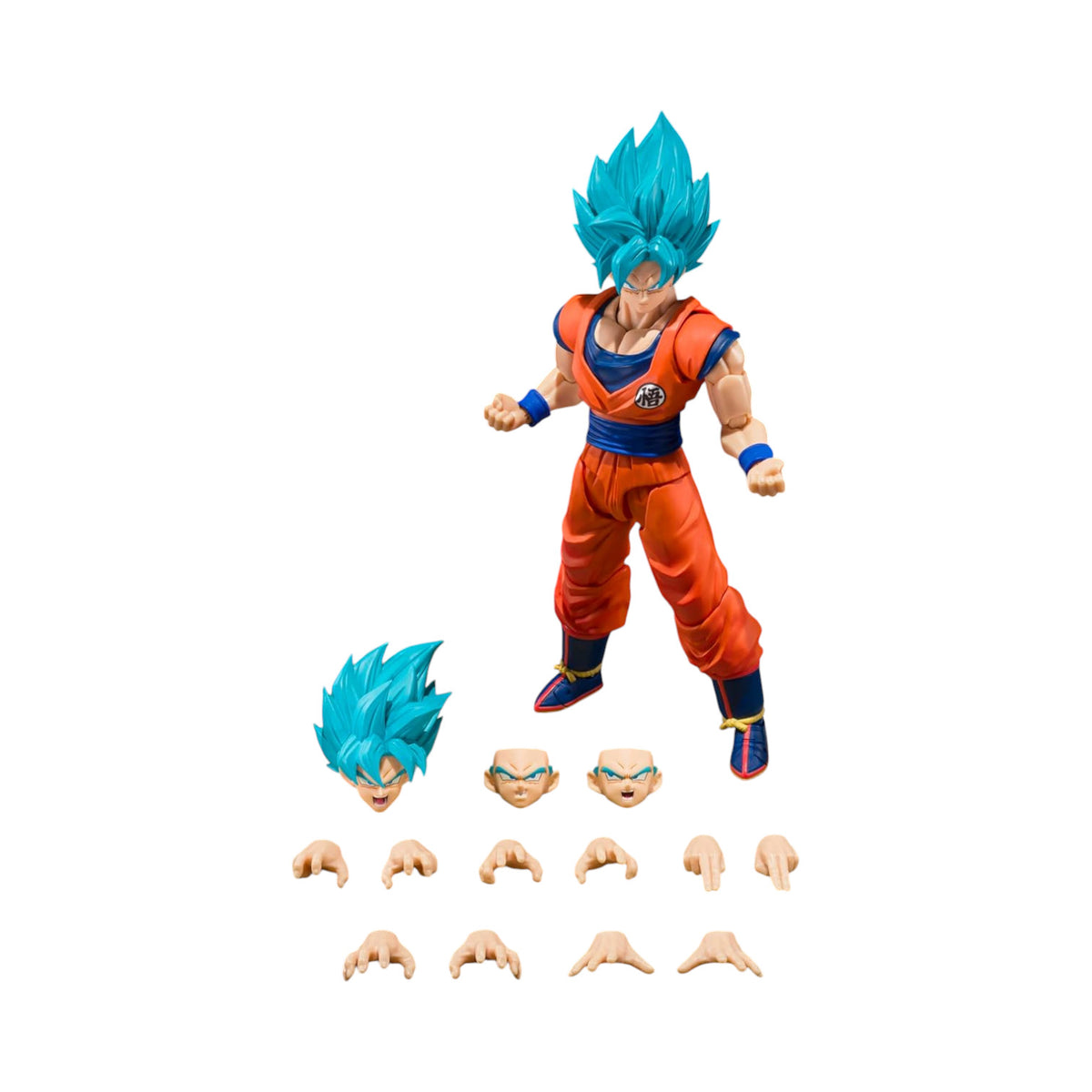 Goku Super Saiyan God Blue Power Trascending Limits Super Saiyan Figura De Acción Dragon Ball Super SH Figuarts Bandai 15 Cm