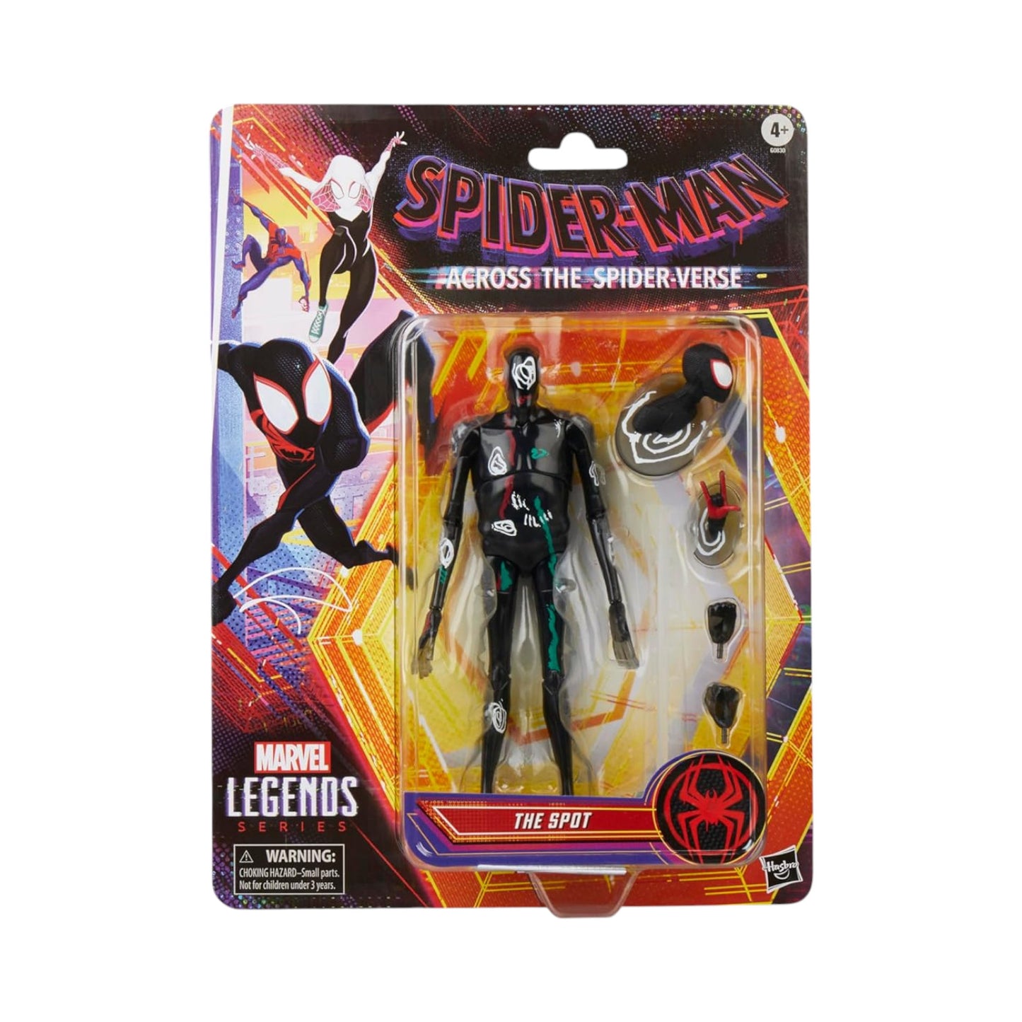 The Spot Black Figura de Acción Spiderman Across The Spider Verse Marvel Legends Hasbro 17 Cm