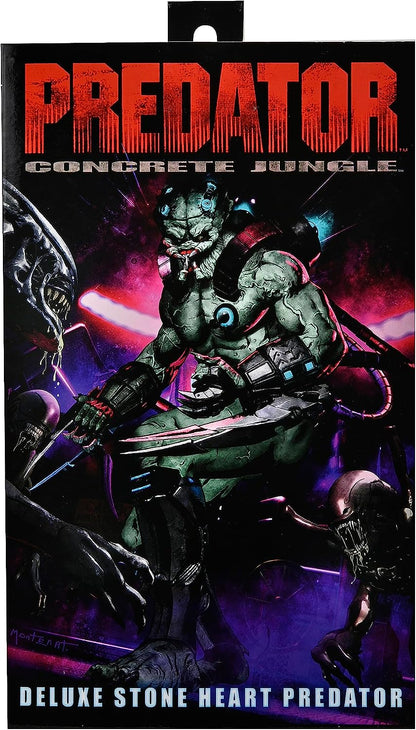 Predator Deluxe Stone Heart Concrete Jungle Figura De Acción Predator Concrete Jungle Neca Ultimate 24cm