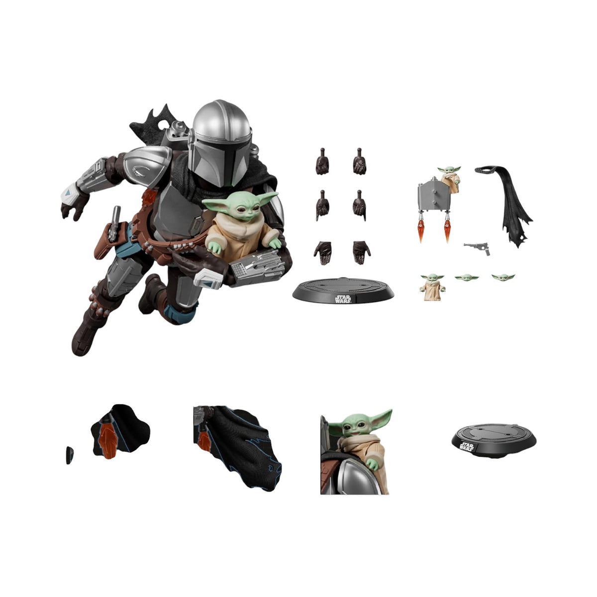 Mandalorian & Grogu Figura de Accion Star Wars Model Kit Blokees Champion Class 15 Cm
