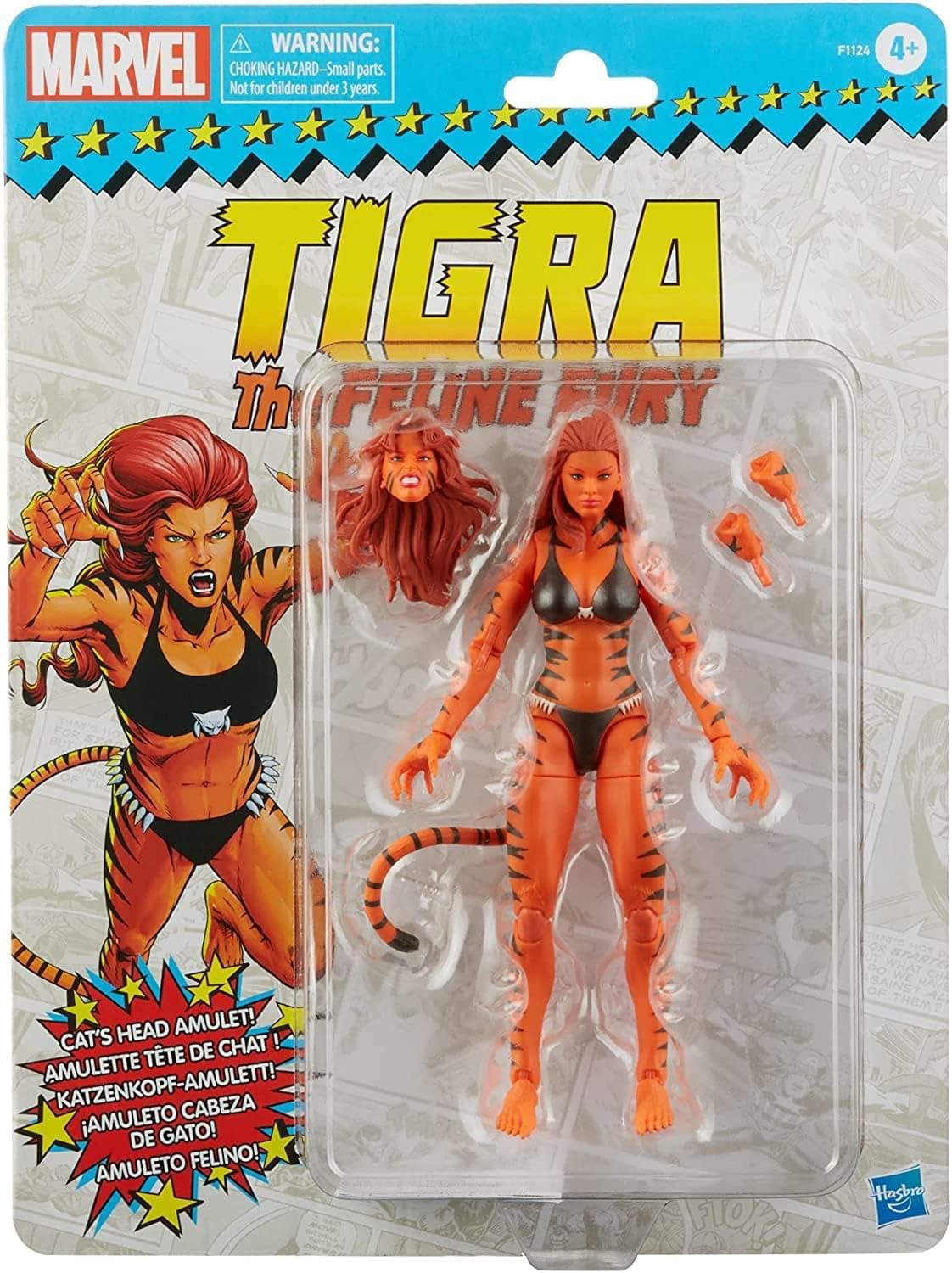 Tigra The Feline Fury Figura De Acción Classic Vintage Tygra Marvel Legends Hasbro 16 Cm