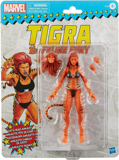 Tigra The Feline Fury Figura De Acción Classic Vintage Tygra Marvel Legends Hasbro 16 Cm
