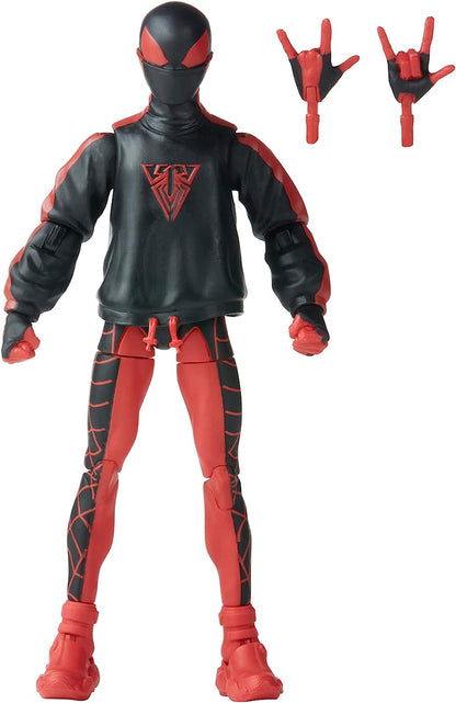 Spiderman Miles Morales Retro Figura De Acción Spiderman Classic Marvel Legends Hasbro 16 Cm
