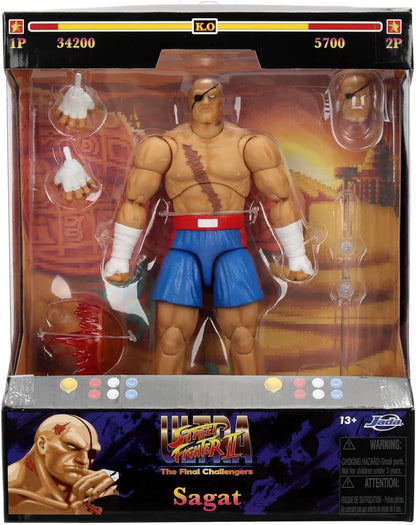 Sagat Figura De Acción Ultra Street Fighter II Jada Toys 21 Cm