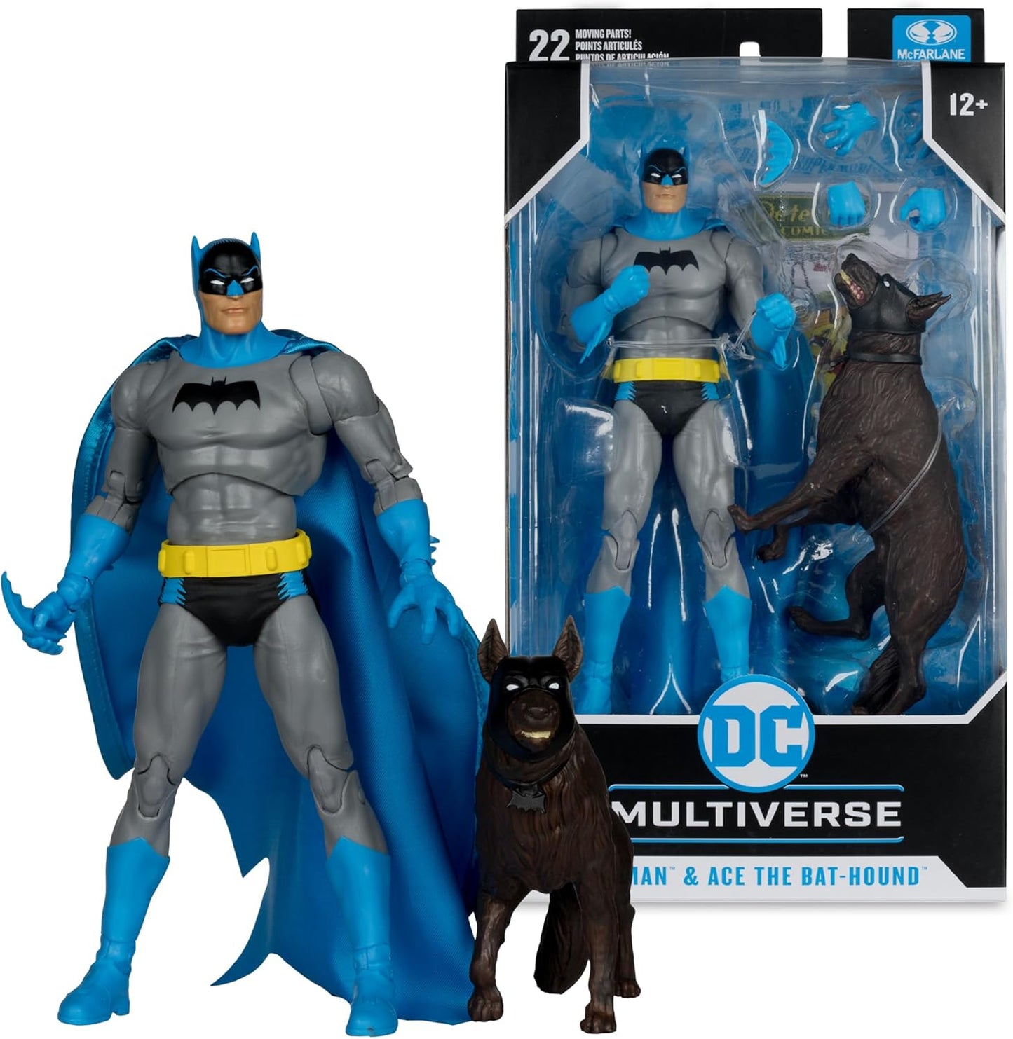 Batman & Ace The Bat Hound Figura De Acción Batman Silver Age Dc Mcfarlane Toys 18 Cm