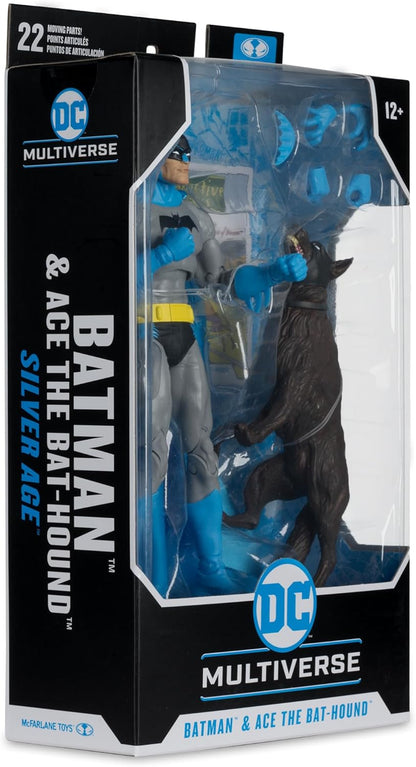 Batman & Ace The Bat Hound Figura De Acción Batman Silver Age Dc Mcfarlane Toys 18 Cm