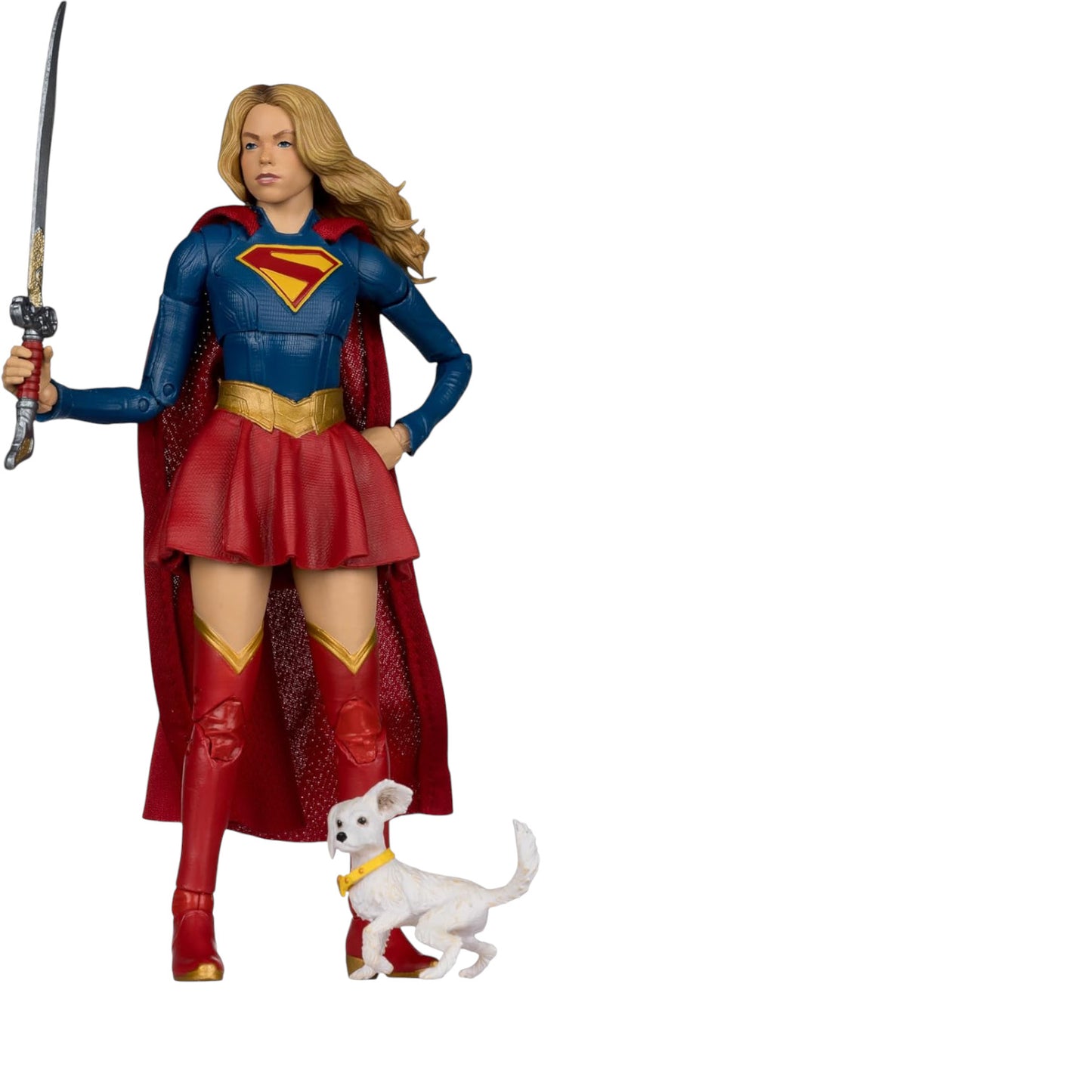 Supergirl & Puppy Krypto Figura de Accion Supergirl Theatrical Movie DC Mcfarlane 17 Cm