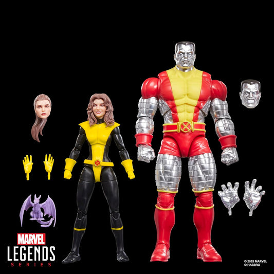 Kitty Pride & Colossus Pack Figura de Acción X Men Astonishing Marvel Legends Retro Hasbro 15 & 21 Cm
