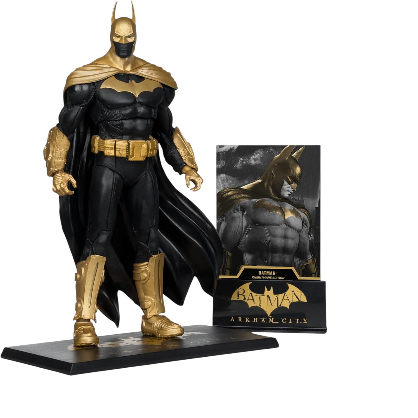 Batman Knightmare Edition Gold Label Figura de Acción Batman Arkham City Dc Mcfarlane Toys 18 Cm
